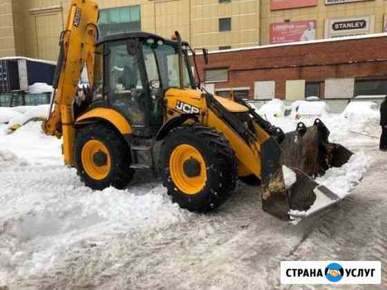 Услуги экскаватора-погрузчика JCB с ямобуром Казань