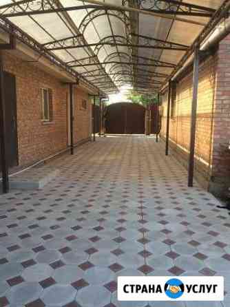 Мощение двора тротуарной плиткой Ростов-на-Дону