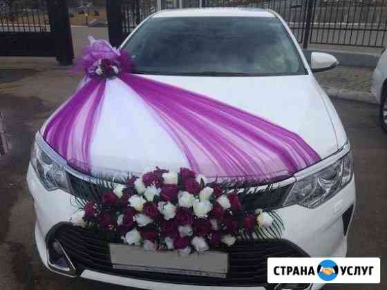 Белая Toyota Camry на свадьбу Альметьевск