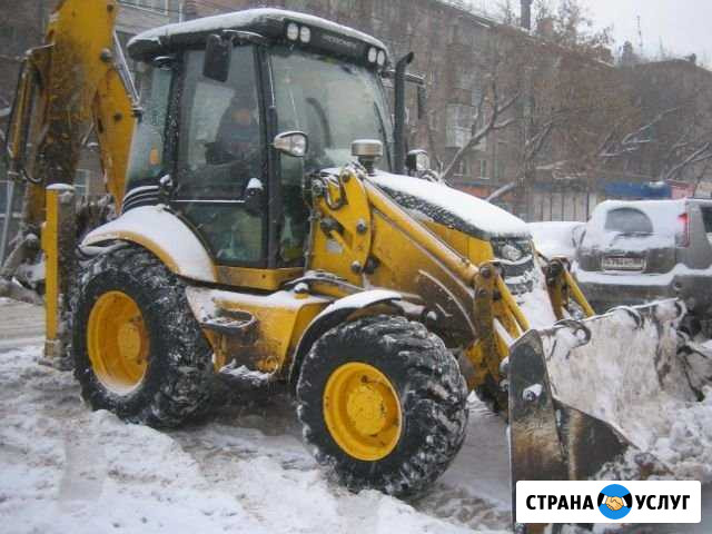 Аренда экскаватора-погрузчика Уборка снега Пермь - изображение 1