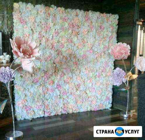 Фотозона,задник на свадьбу, цветочная стена с дост Москва