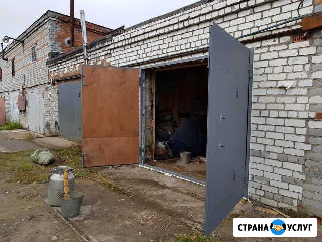 Ворота металл, с расширением проема в гараже Мурманск - изображение 1