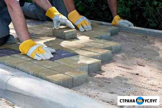 Предлагаем услуги по укладке тротуарной плитки Новороссийск