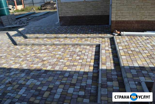 Укладка брусчатки (тротуарной плитки) Абакан - изображение 1