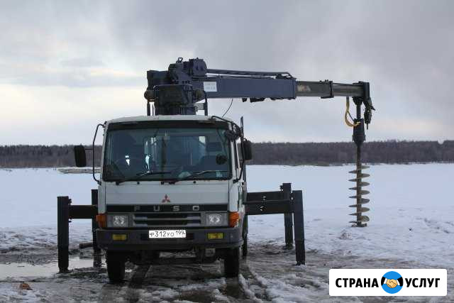Ямобур, установка столбов, винтовые сваи, бурение Усть-Луга - изображение 1