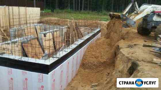 Фундаменты: Плита, Лента, Цоколь Рощино