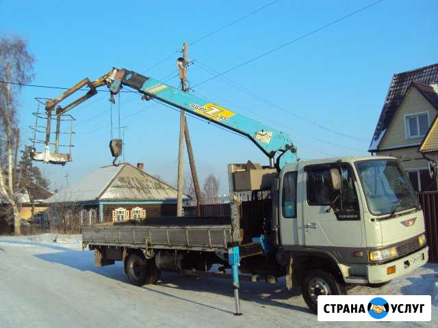 Грузоперевозки. Автокран-манипулятор.Автовышка Белово - изображение 1