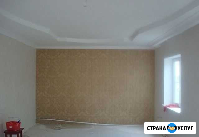 Оклейка обоев. Установка потолка, шпаклёвка Щербинка - изображение 1