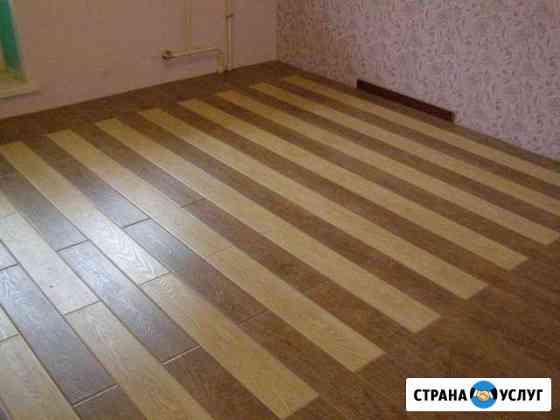Выравнивание полов, укладка ламината Видное