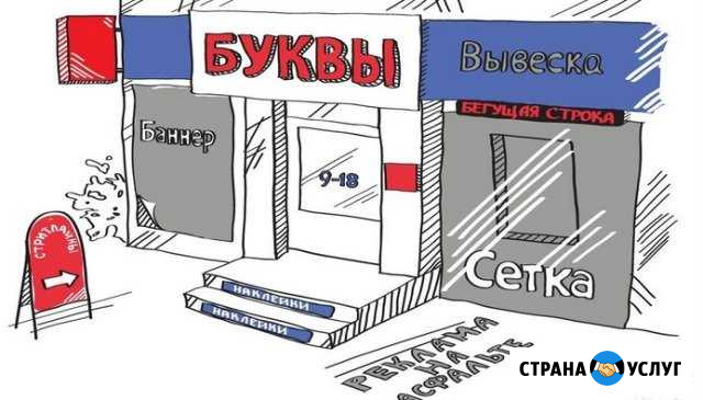 Изготовление и монтаж наружной рекламы. Печать Краснодар - изображение 1