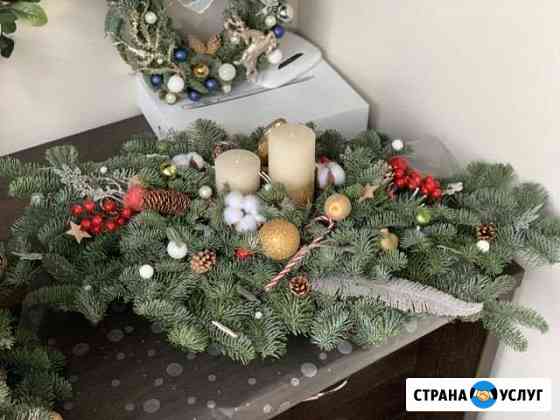 Рождественская композиция со свечами Мосрентген