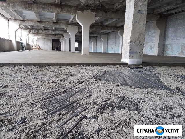 Механизированная полусухая стяжка пола,песок 05 бе Джубга кп - изображение 1