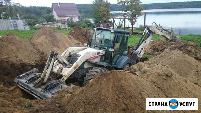 Экскаватор-погрузчик + самосвалы пряжинский Район Пряжа - изображение 1