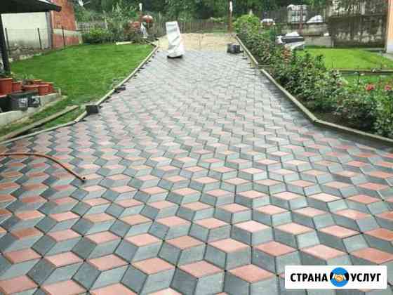 Выполним укладку тротуарной плитки, брусчатки Таганрог