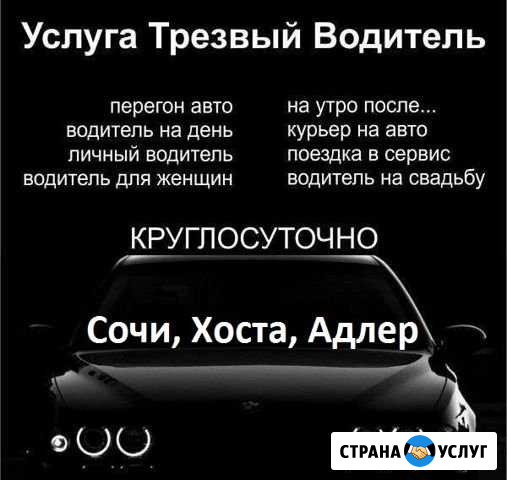 Трезвый водитель, Водитель выходного дня Сочи - изображение 1