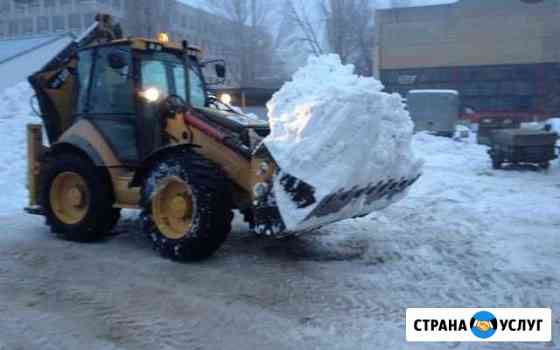 Уборка снега погрузчиком cat Рязань