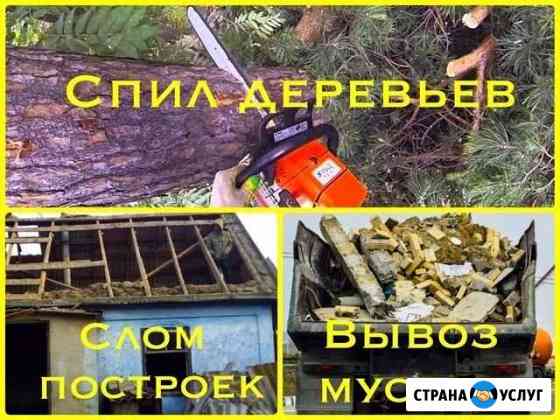 Спил деревьев, Разбор построек, Вывоз мусора Северодвинск