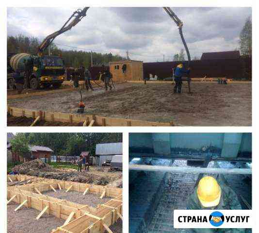Фундаменты под ключ (ленточные, монолитная плита Санкт-Петербург