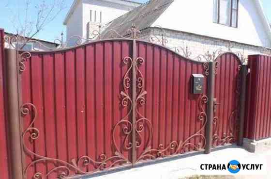 Ворота заборы из профлиста ворота откатные Иркутск