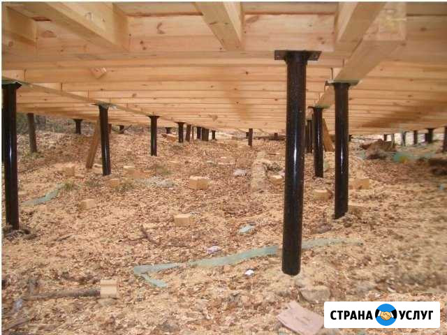 Свайный фундамент под сруб, каркас, брус Уфа - изображение 1