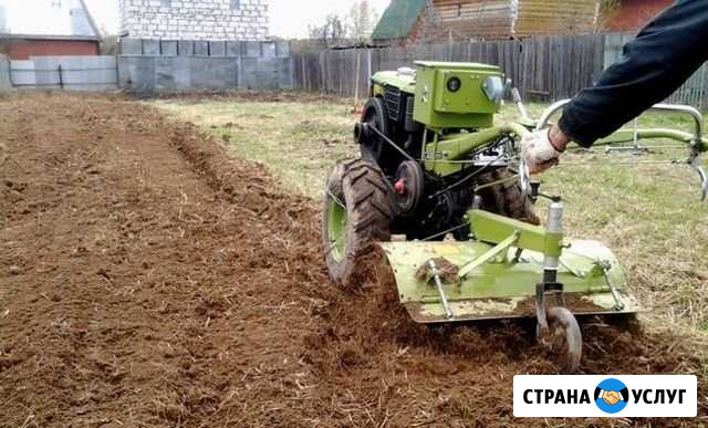 Вспашка земли культивация, мотоблоком, покос травы Ижевск - изображение 1