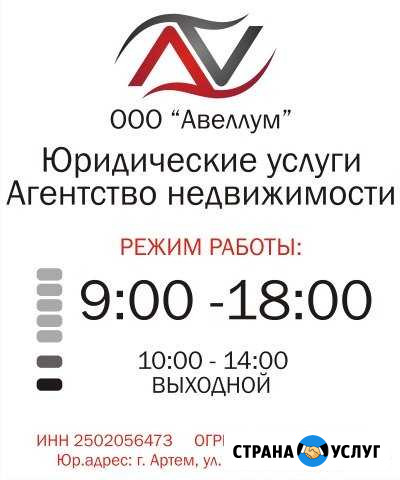 Все виды Юридических Услуг г.Артем Артем - изображение 1
