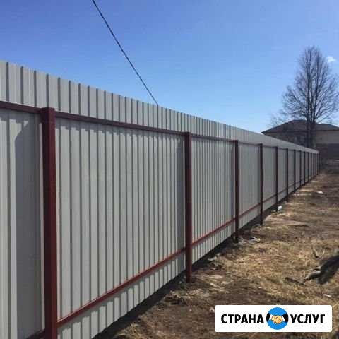 Забор из профнастила Глебовский - изображение 1