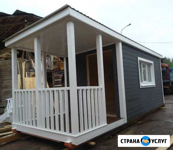 Бытовка 7х2,3м Летняя кухня с верандой 2х2м Пригорск - изображение 1