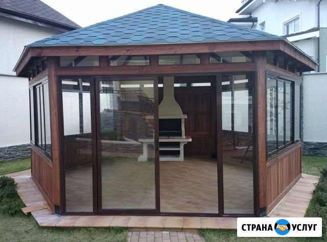 Остекление веранд беседок загородных домов Новосибирск - изображение 1
