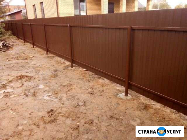 Красивый забор из профнастила Глазов - изображение 1