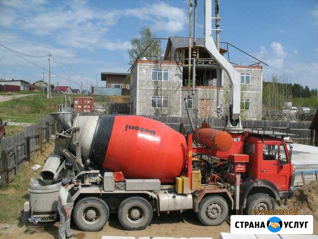 Бетононасос 21м с миксером 6 куб Пермь - изображение 1