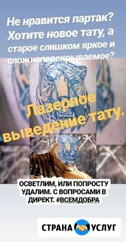 Лазерное удаление тату. Карбоновый пилинг Липецк - изображение 1