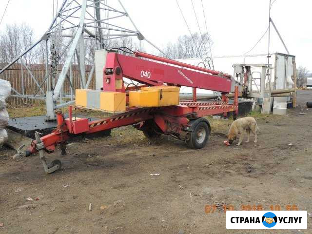 Аренда вышки- прицепа 25 метров. Работает от 220 Мурманск - изображение 1