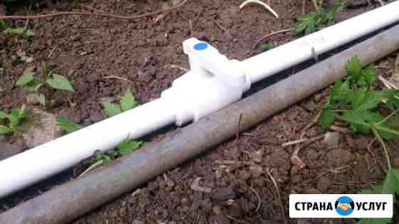 Пластиковый водопровод на даче Оренбург