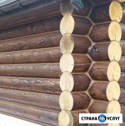 Шлифовка дерева, срубов, покраска тёплый шов Иркутск - изображение 1