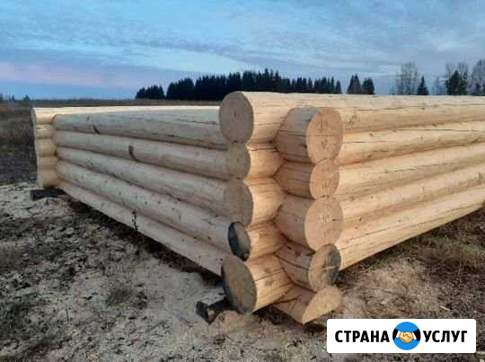 Сруб из оцилиндрованного бревна Березники - изображение 1