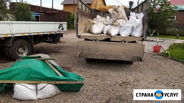 Песок пгс щебень фасованный в мешки по 45 50кг Красноярск - изображение 1