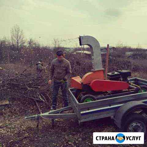 Аренда измельчителя древесины, измельчение веток Воронеж