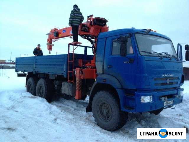 Услуги камаза вездехода с краном-манипулятором Ижевск - изображение 1