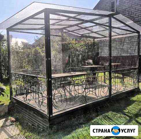 Мягкие окна из пфх для беседок, бань, террас, кафе Владимир