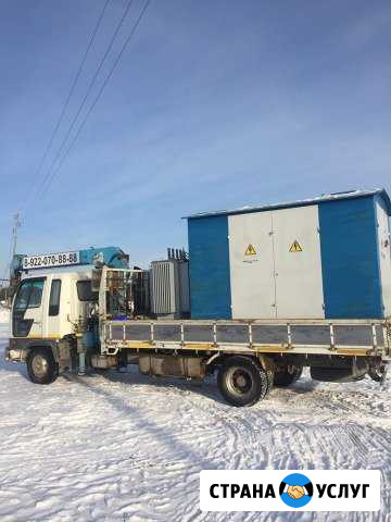 Услуги манипулятора, кран 3 тонны, борт 5 тонн Тюмень - изображение 1