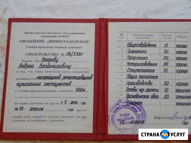 Настройщик пианино и роялей Санкт-Петербург - изображение 1