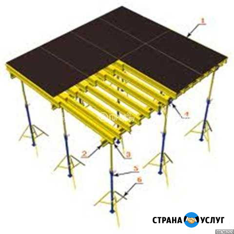 Опалубка для стен и перекрытий, аренда, услуги Омск - изображение 1