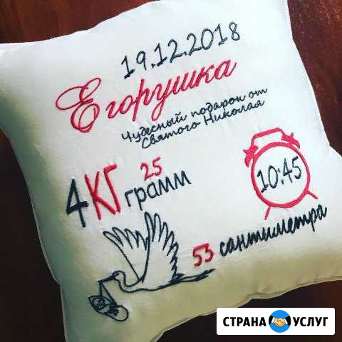 Подушечка-метрика именная для новорожденного Севастополь - изображение 1