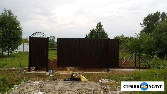 Установка откатных ворот Гагарин - изображение 1