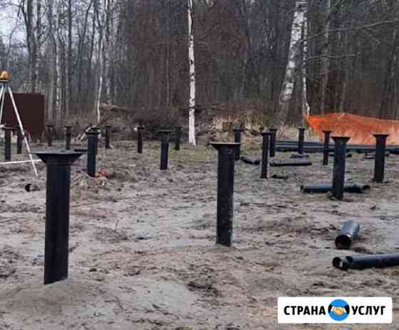 Монтаж свайно-винтового фундамента под ключ Подольск