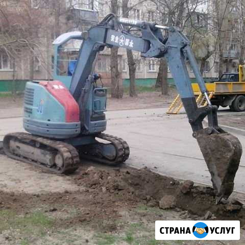 Услуги мини экскаватора,копка траншей,дренаж Коломна - изображение 1