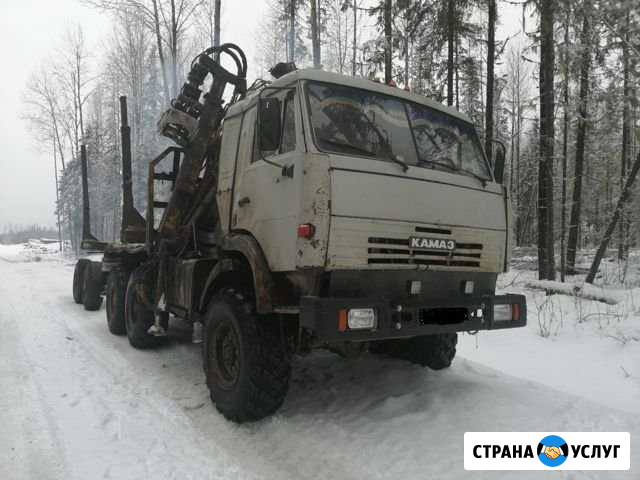 Услуги лесовоз камаз с гидроманипулятором Вельск - изображение 1