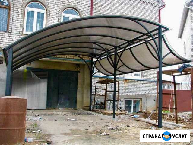 Поликарбонатом навесы. кованые вароты. решетки Махачкала - изображение 1