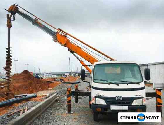 Аренда ямобура установка столбов лэп шпунт бурение Одинцово